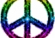 sparkly peace sighn